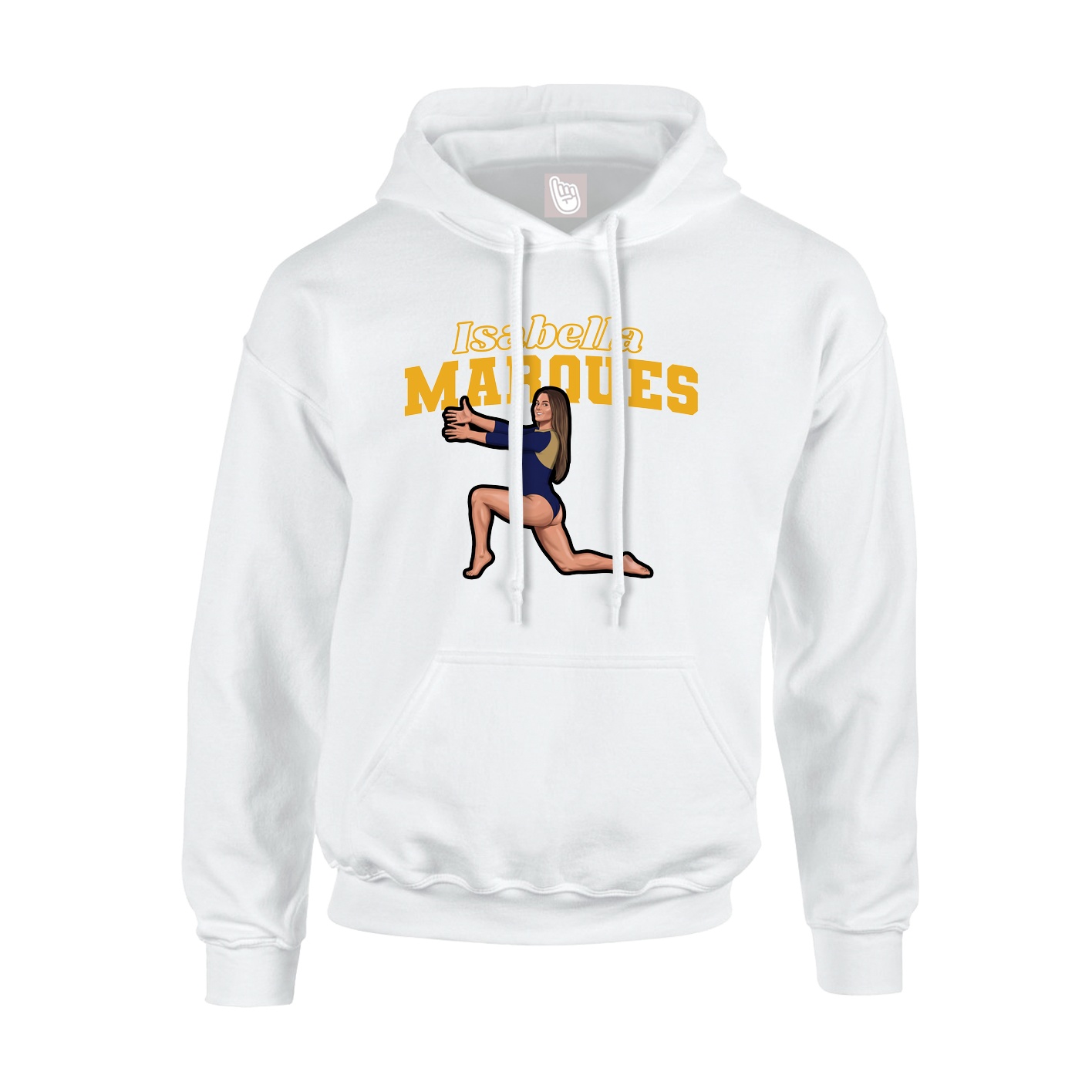 Hoodie — Name Arch in White