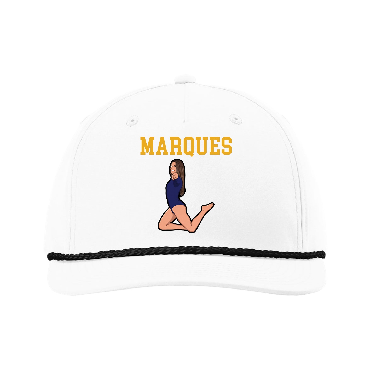 Five-Panel Classic Rope Cap — Shirsey in White