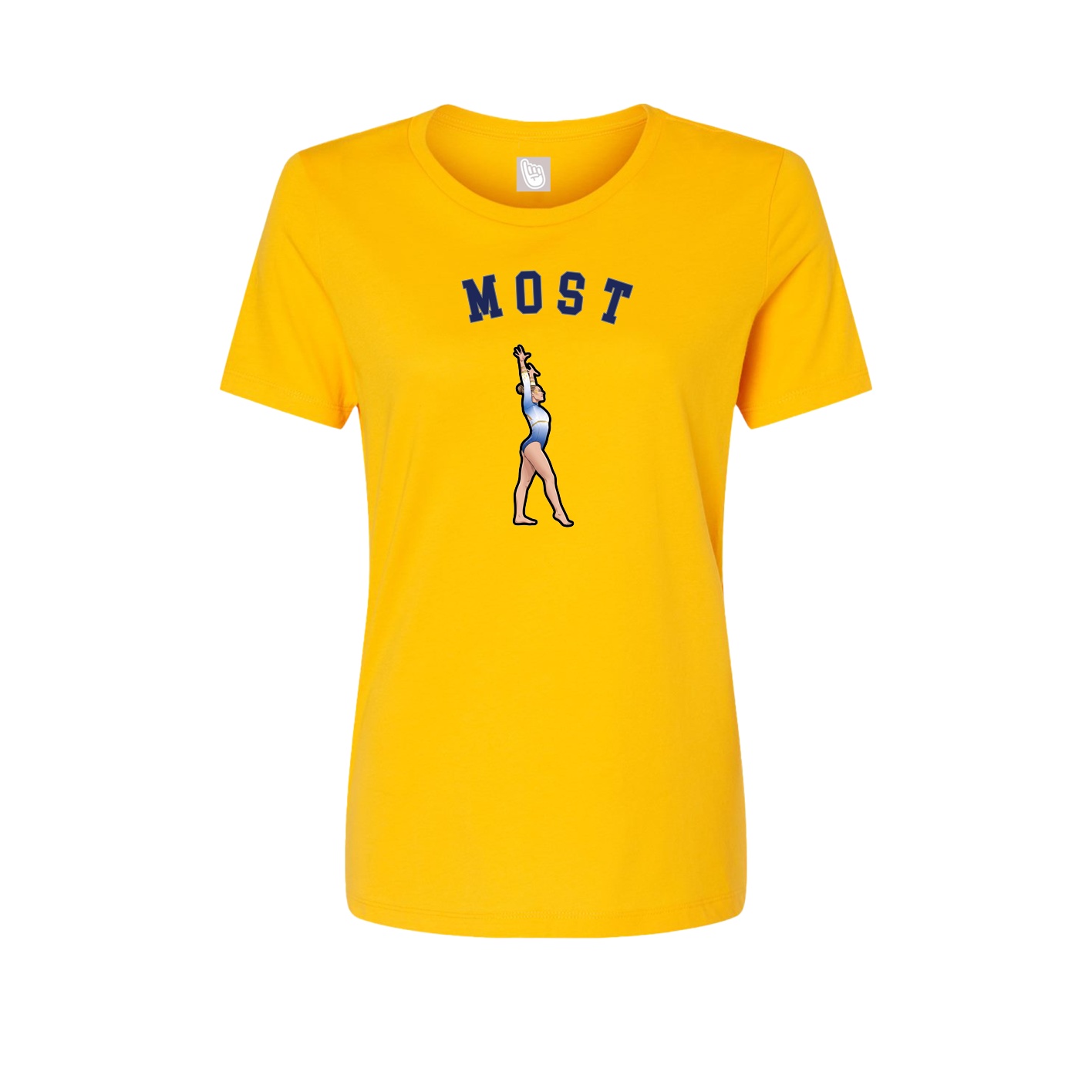Fitted Women's Tee — Shirsey Arch in Gold