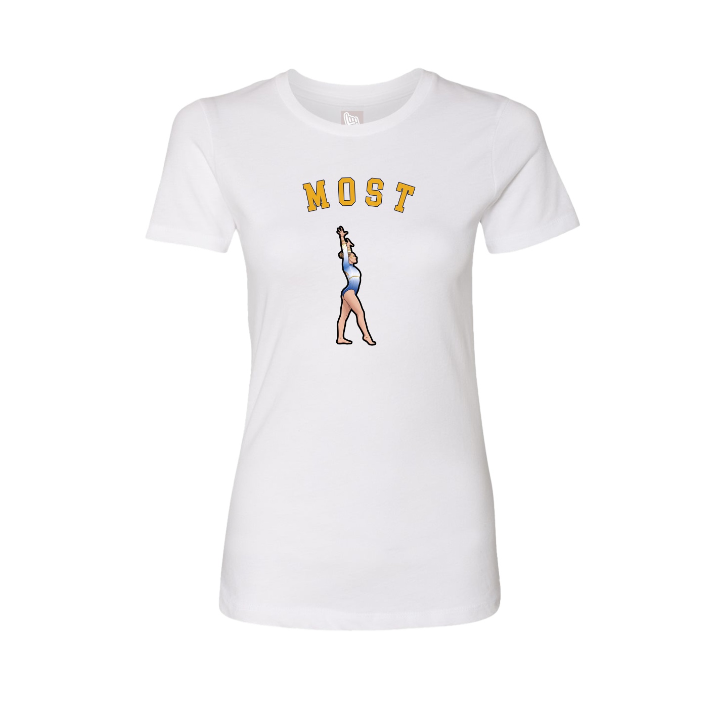 Fitted Women's Tee — Shirsey Arch in White