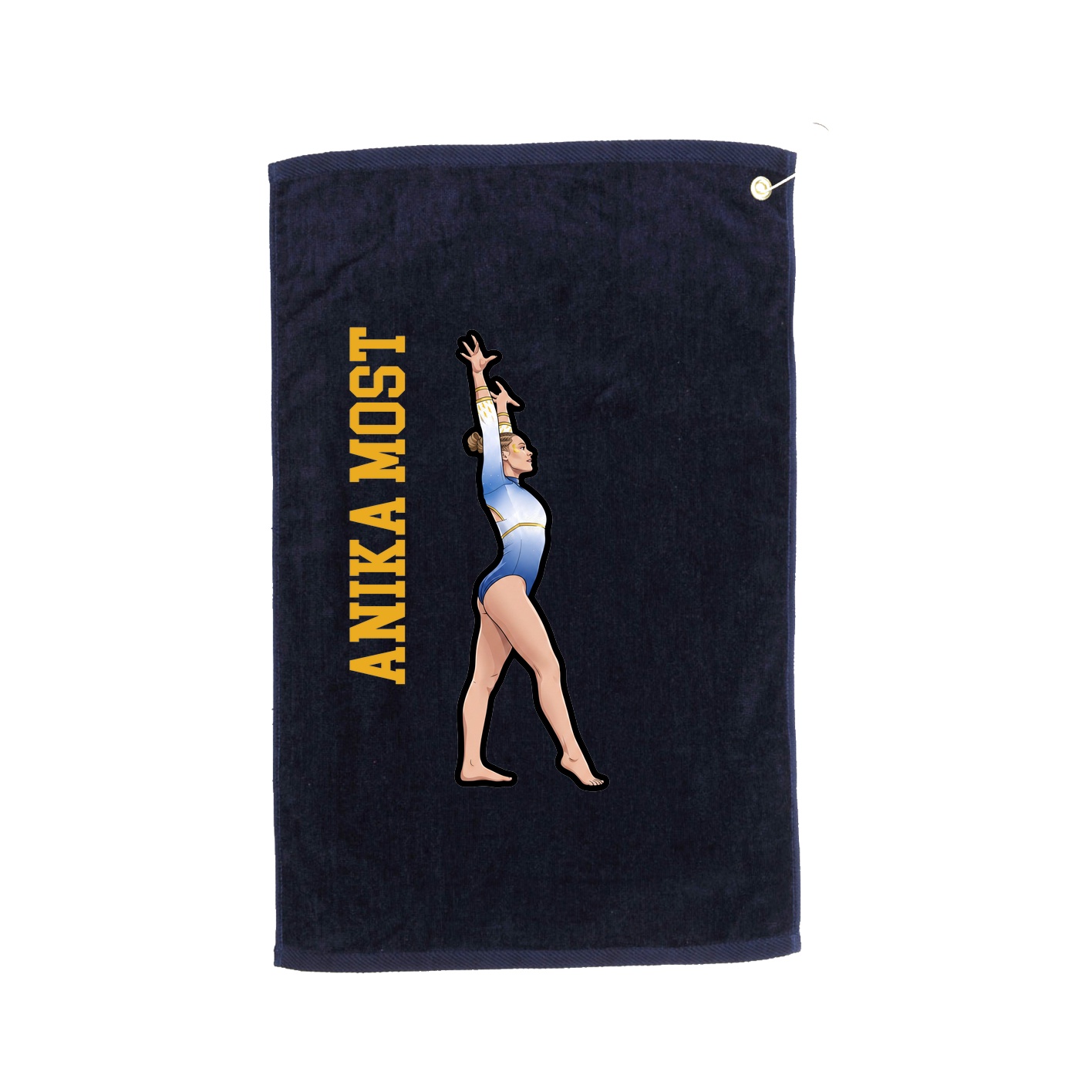Golf Towel — Name Vertical in Navy