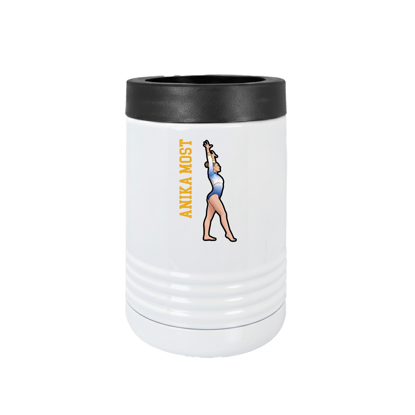 Beverage Holder — Name Vertical in White