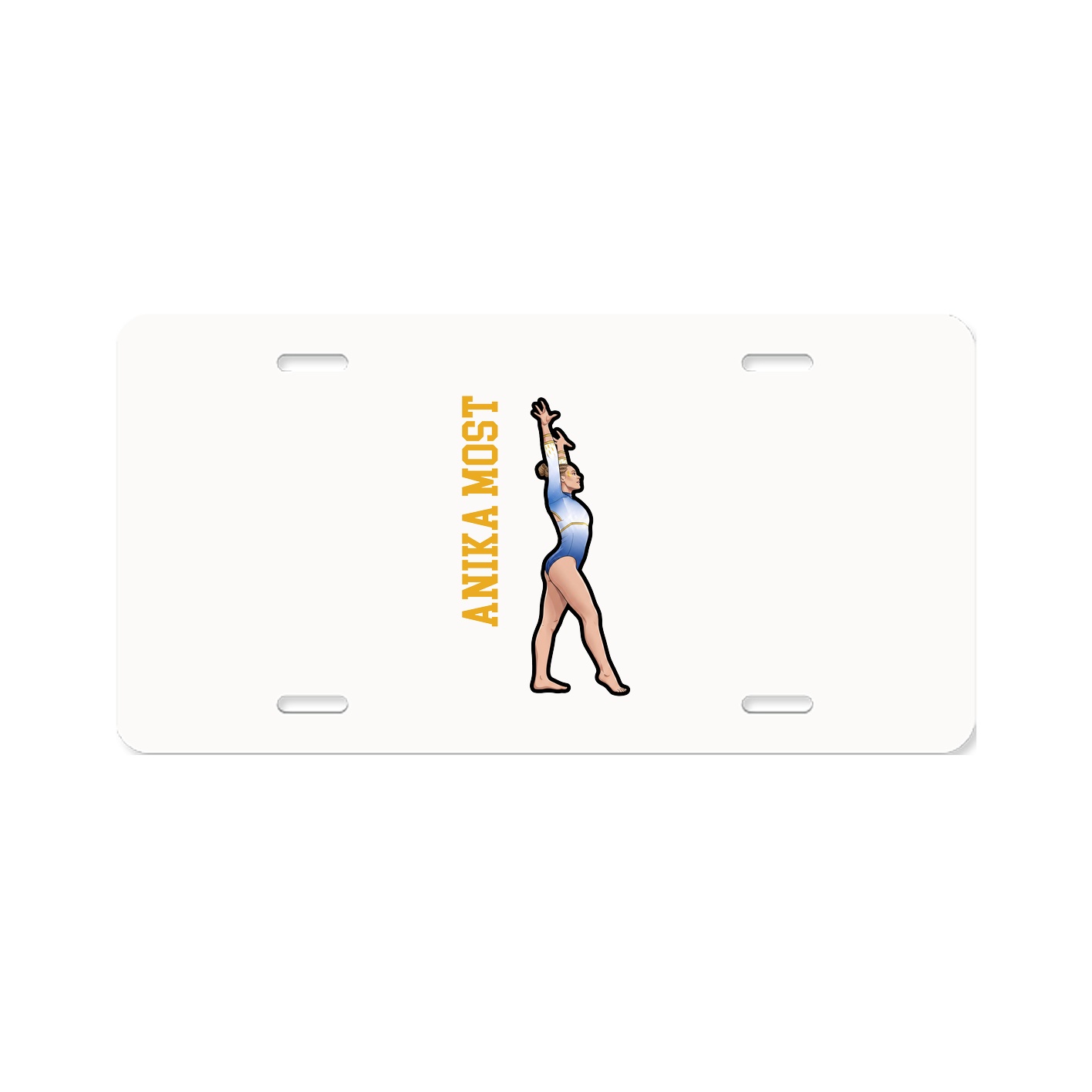 License Plate — Name Vertical in Classic