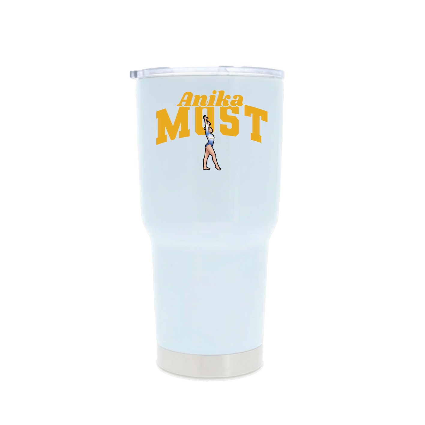 30oz Stainless Steel Tumbler — Signature Arch in White