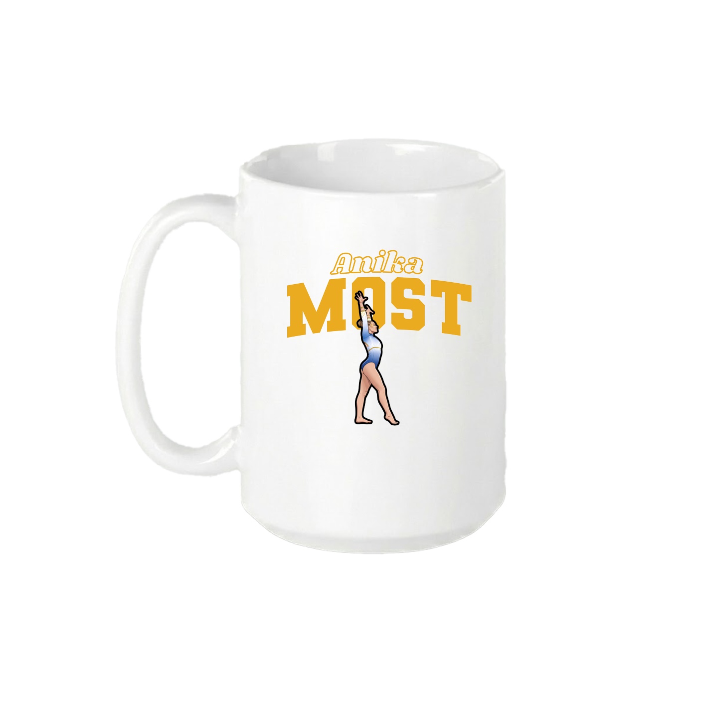 15oz Coffee Mug — Name Arch in White