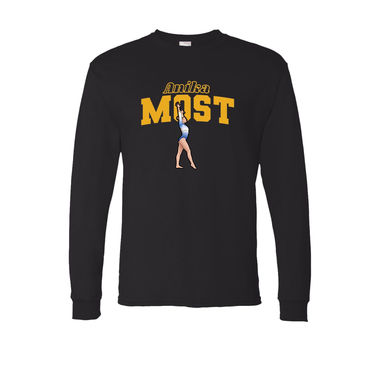 Long Sleeve Tee — Name Arch in Black