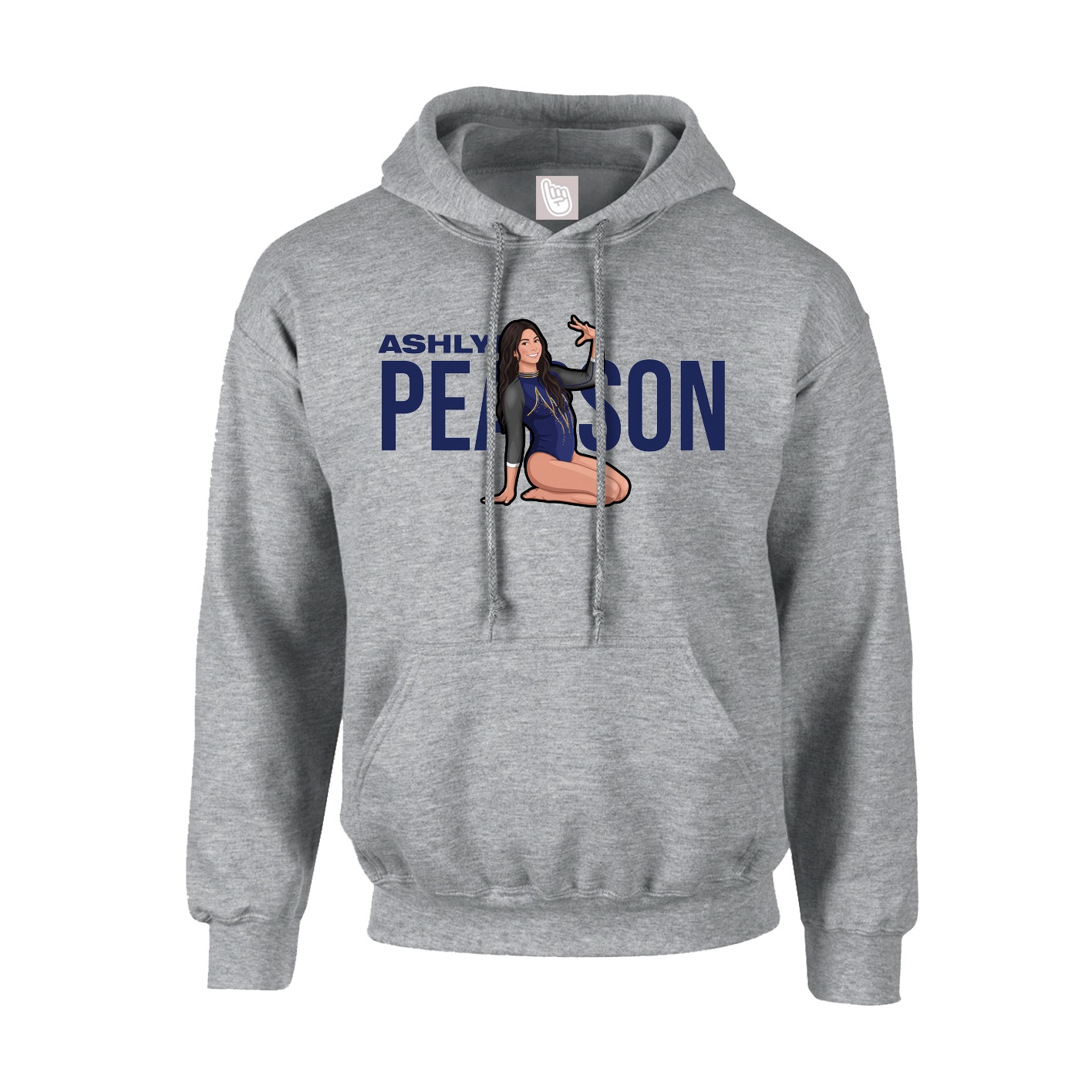 Hoodie — Player Name in Grey