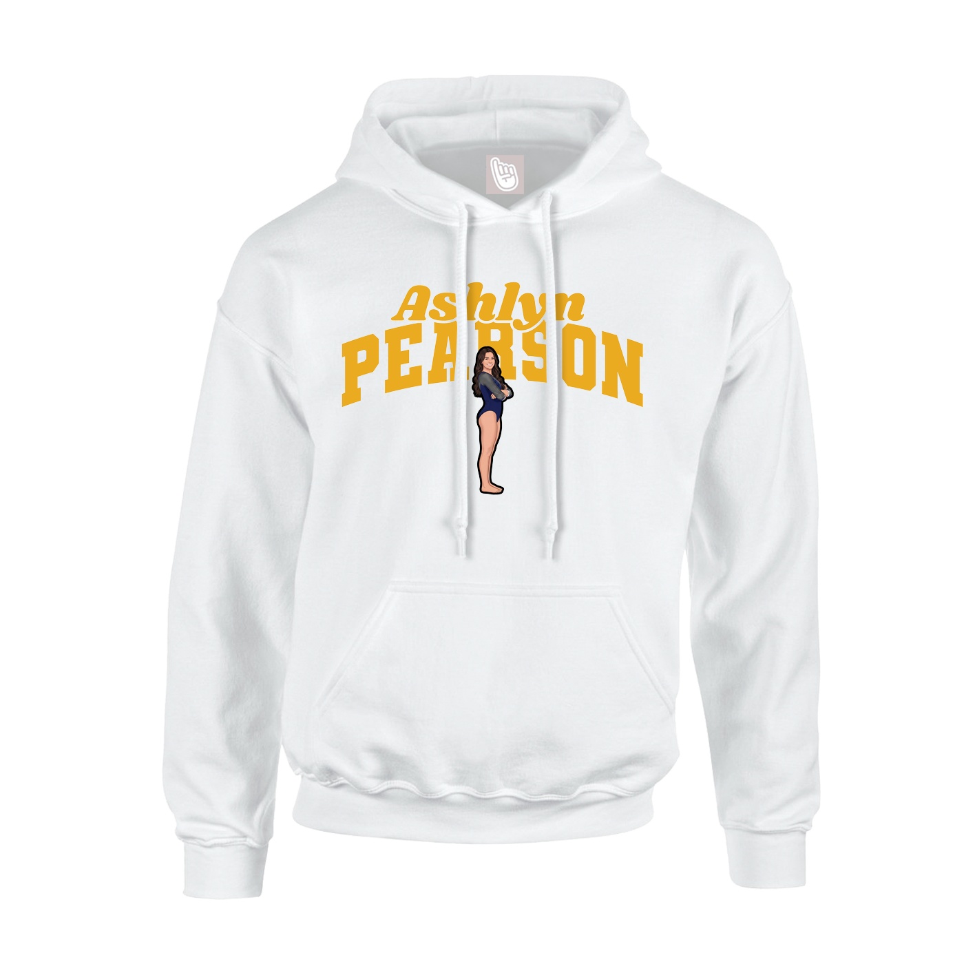Hoodie — Signature Arch in White