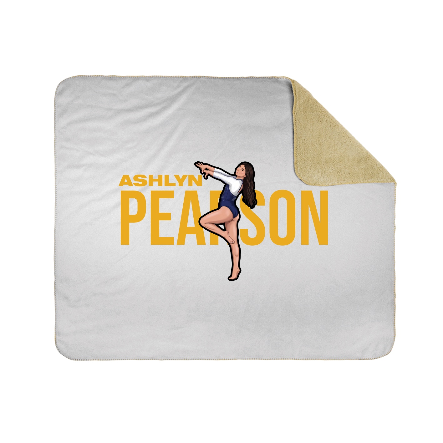 Throw Blanket — Player Name in White