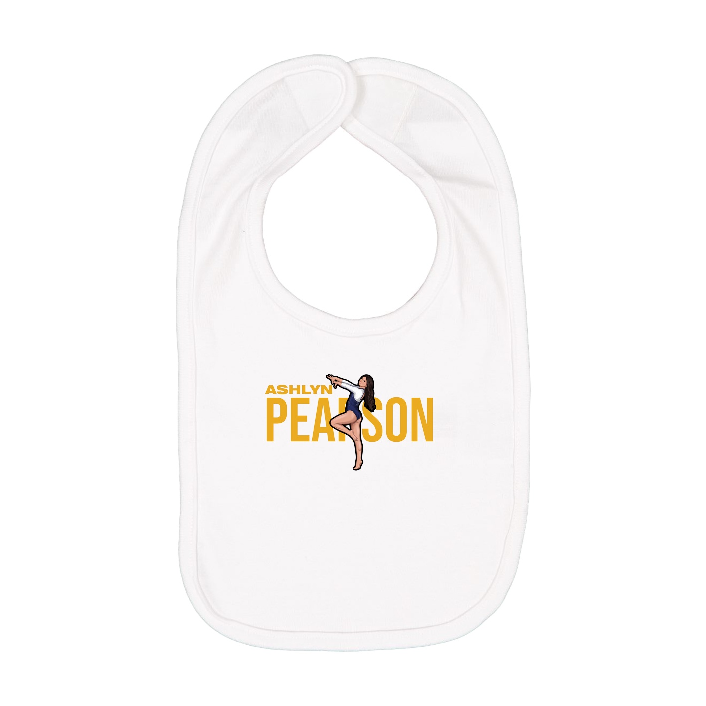 Infant Bib — Player Name in White