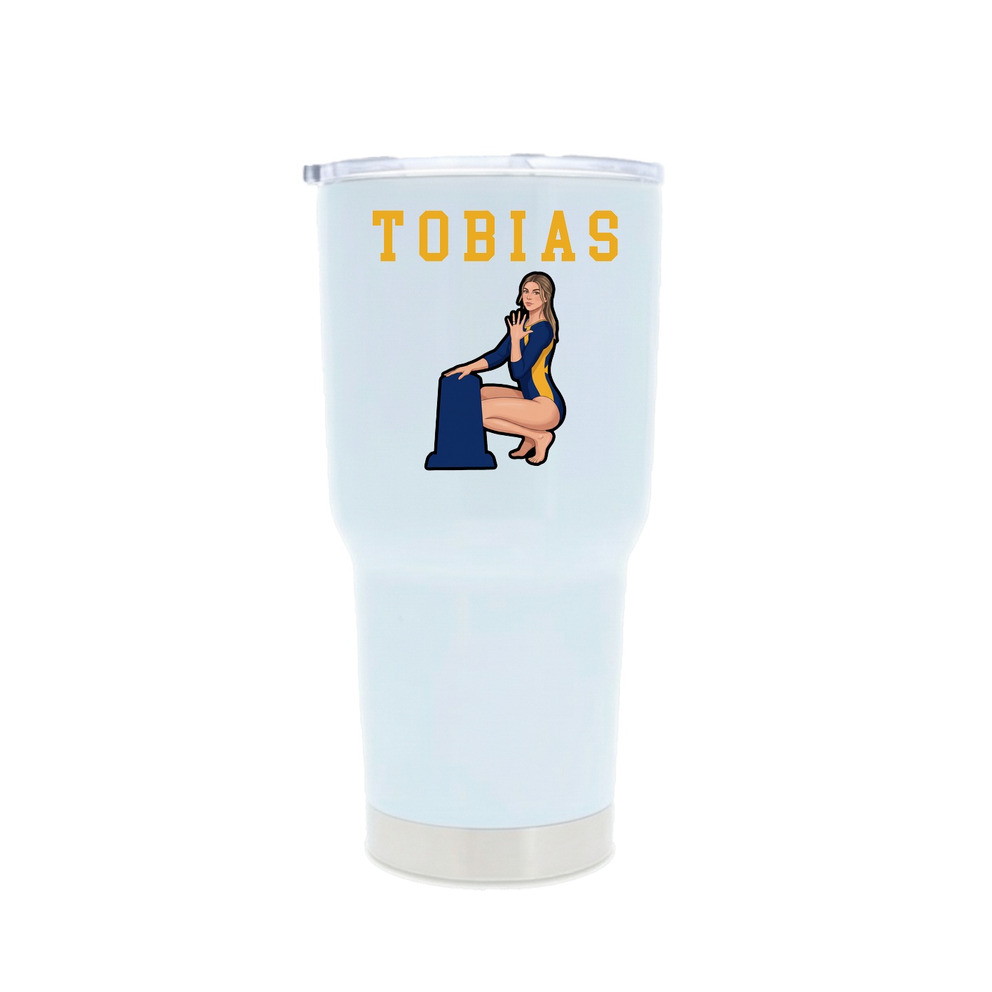 30oz Stainless Steel Tumbler — Shirsey in White
