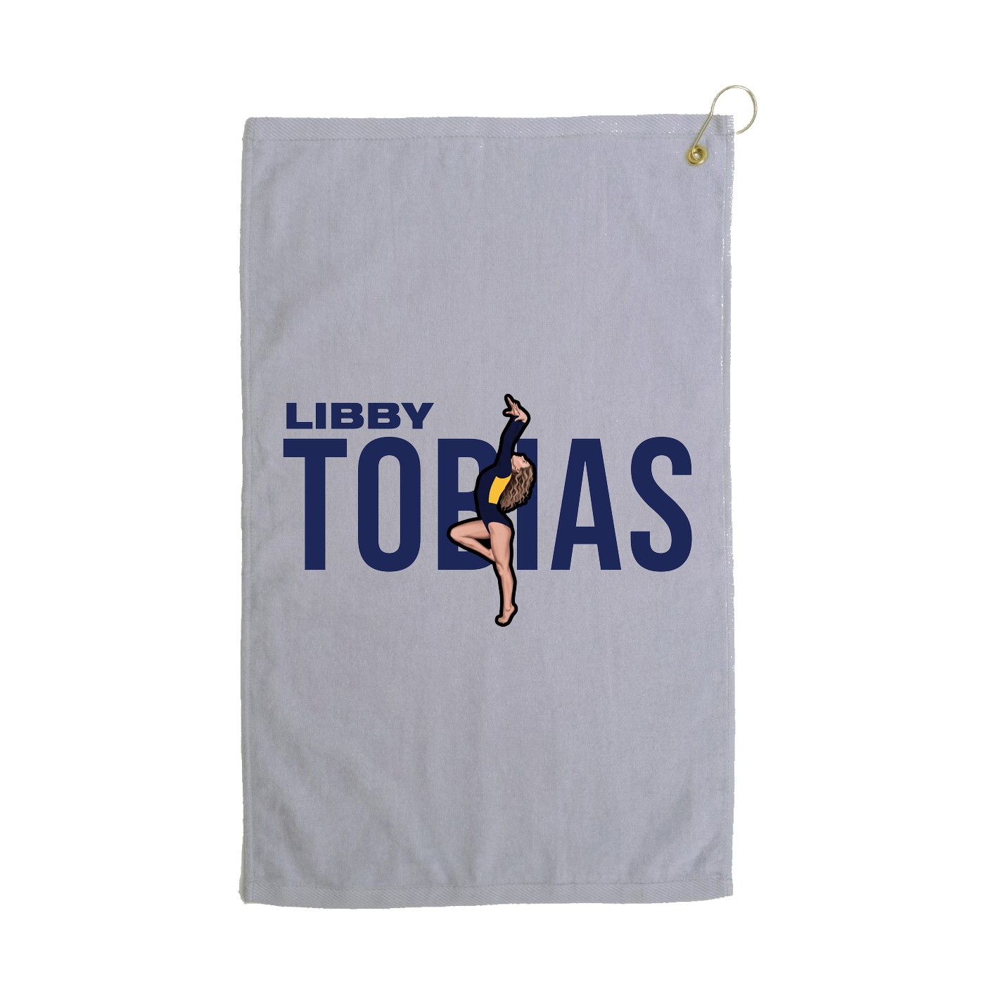 Golf Towel — Player Name in Grey