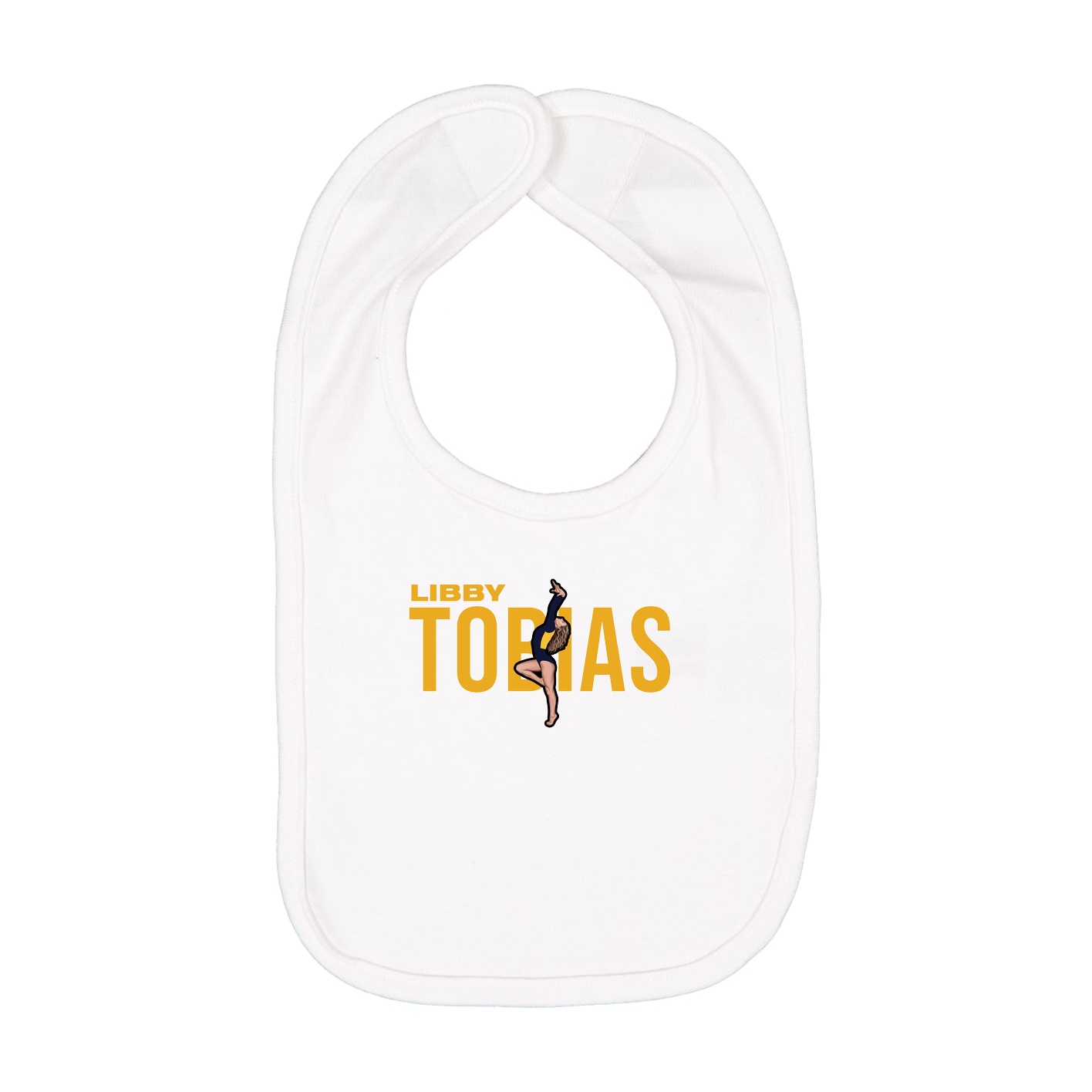 Infant Bib — Player Name in White