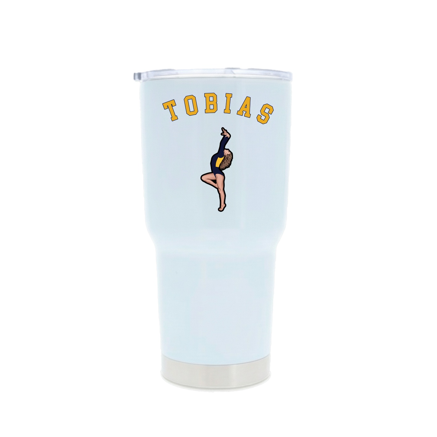 30oz Stainless Steel Tumbler — Shirsey Arch in White