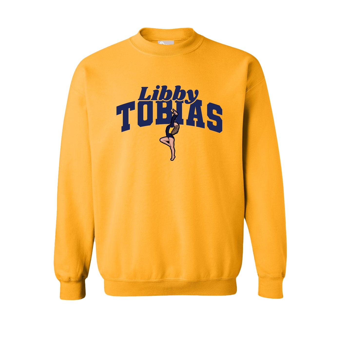 Fleece Crew — Signature Arch in Gold