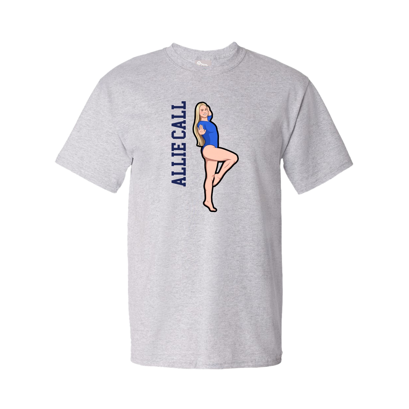 Tee — Name Vertical in Grey