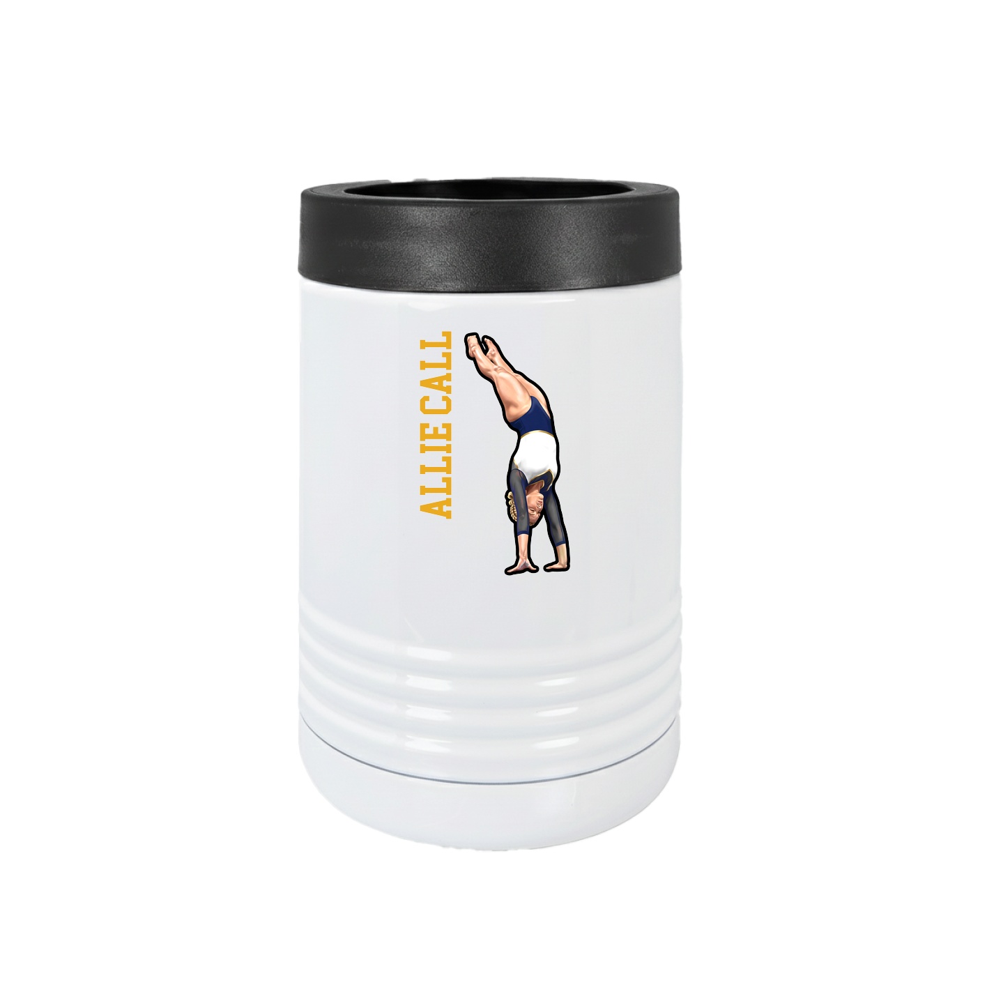 Beverage Holder — Name Vertical in White