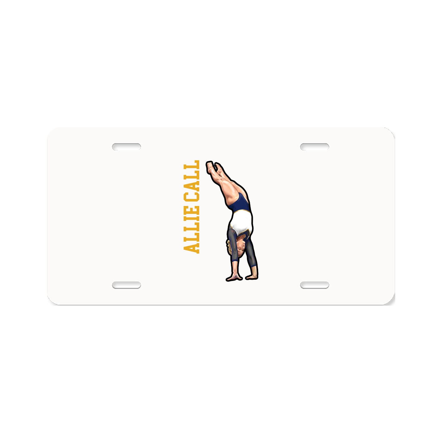 License Plate — Name Vertical in Classic