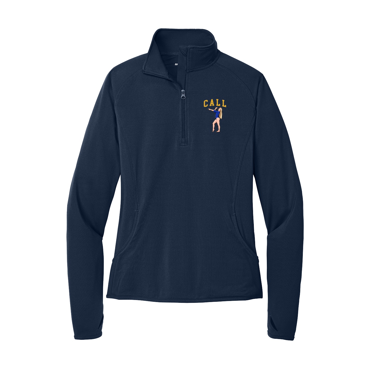 Women's Q-Zip Pullover — Shirsey in Navy