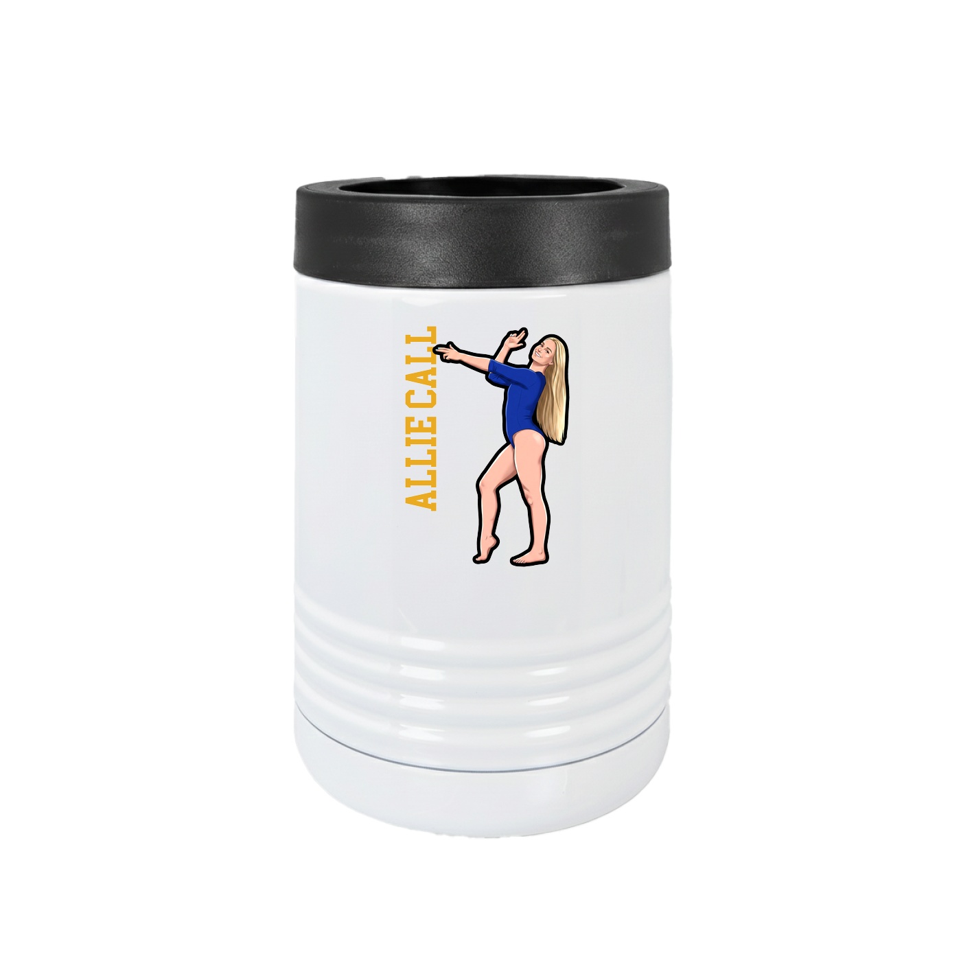 Beverage Holder — Name Vertical in White