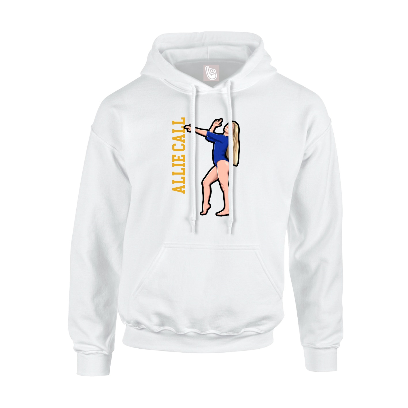 Youth Hoodie — Name Vertical in White