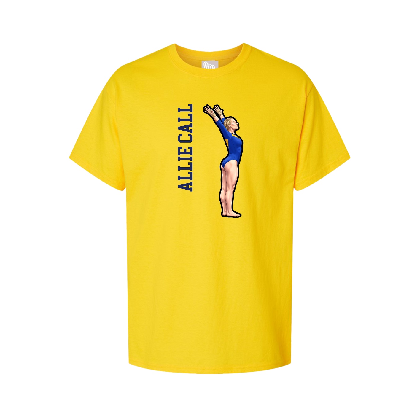 Youth Tee — Name Vertical in Gold