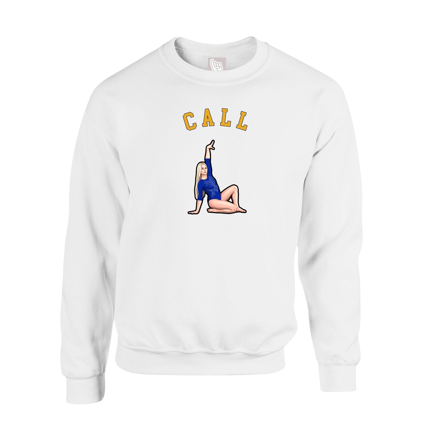 Fleece Crew — Shirsey Arch in White