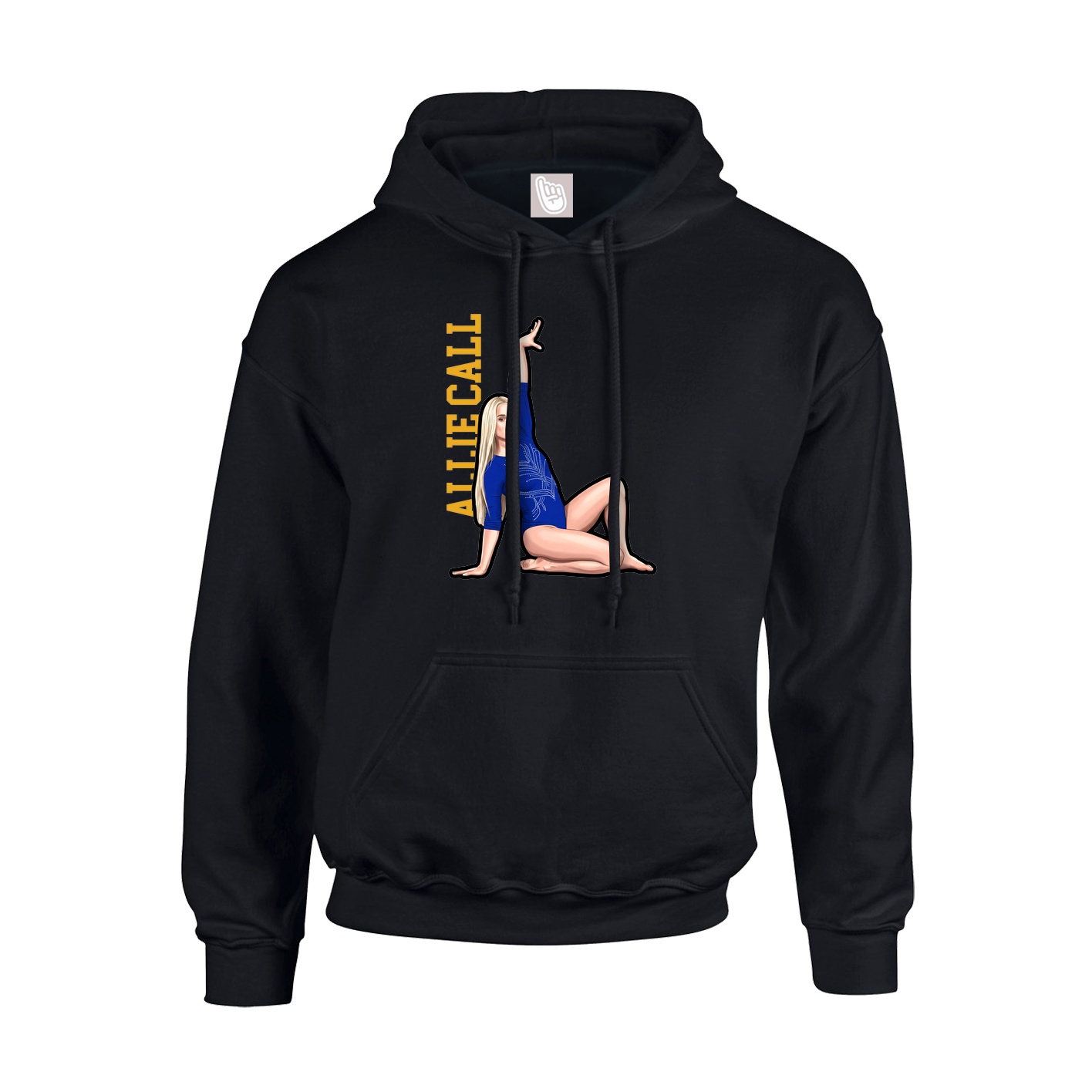 Youth Hoodie — Name Vertical in Black