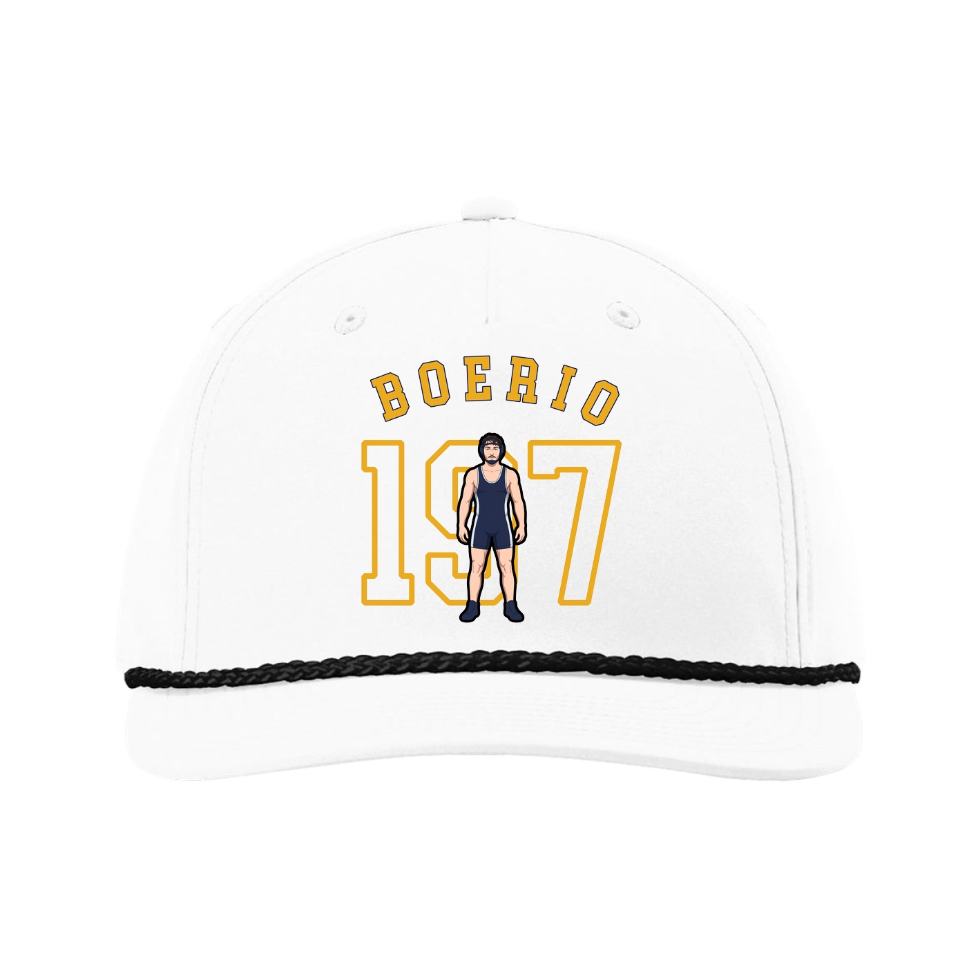 Five-Panel Classic Rope Cap — Shirsey Arch in White