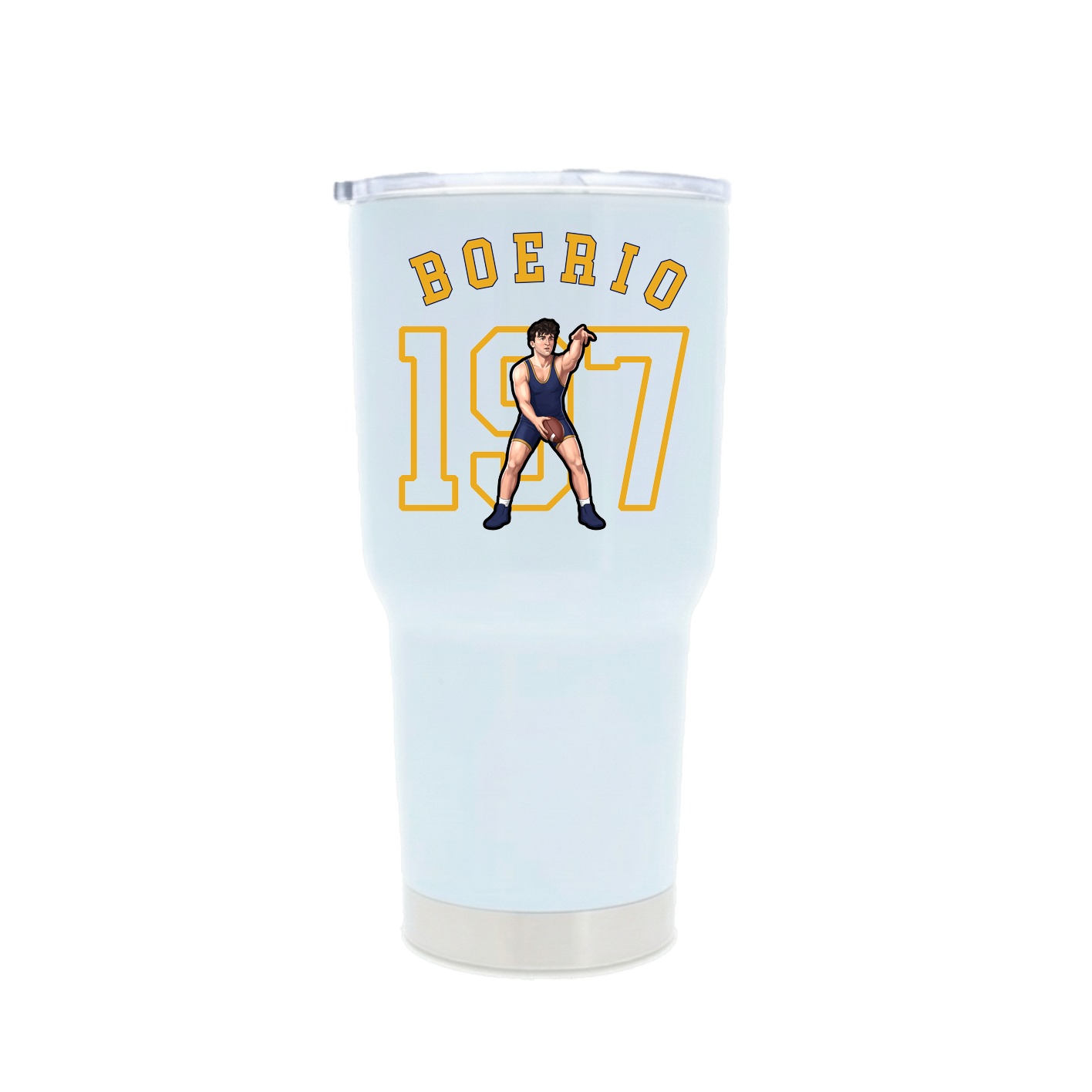 30oz Stainless Steel Tumbler — Shirsey Arch in White