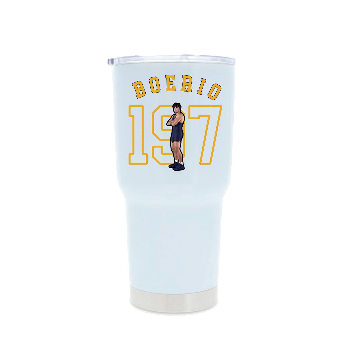 30oz Stainless Steel Tumbler — Shirsey Arch in White