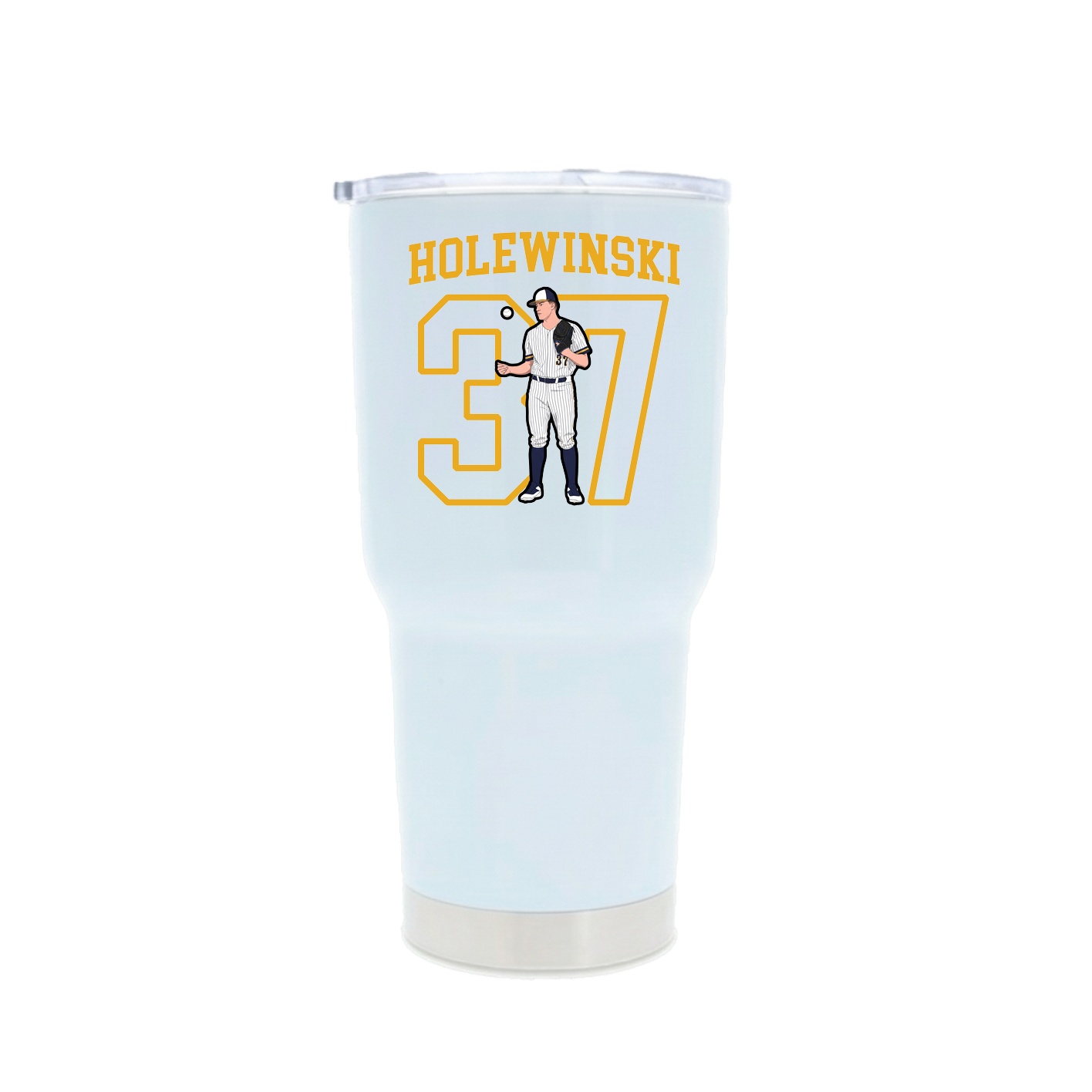 30oz Stainless Steel Tumbler — Shirsey in White