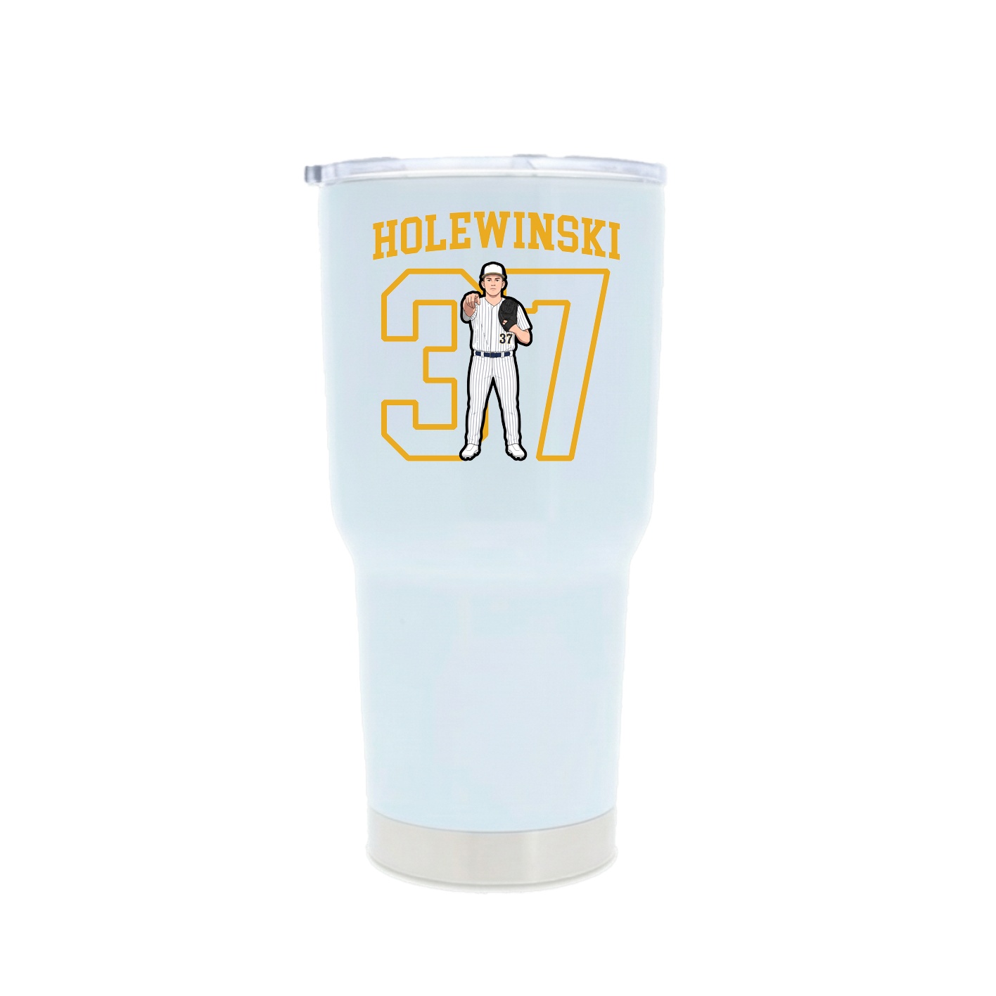 30oz Stainless Steel Tumbler — Shirsey in White