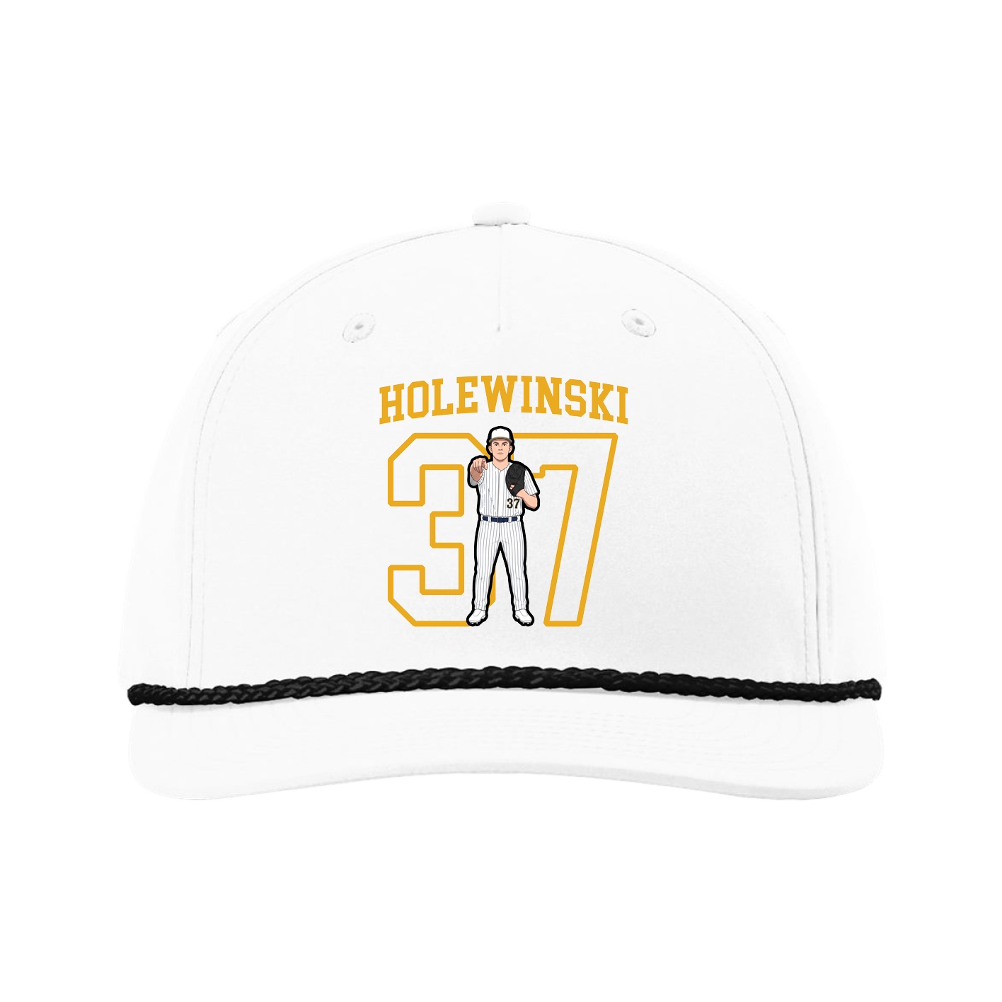 Five-Panel Classic Rope Cap — Shirsey in White