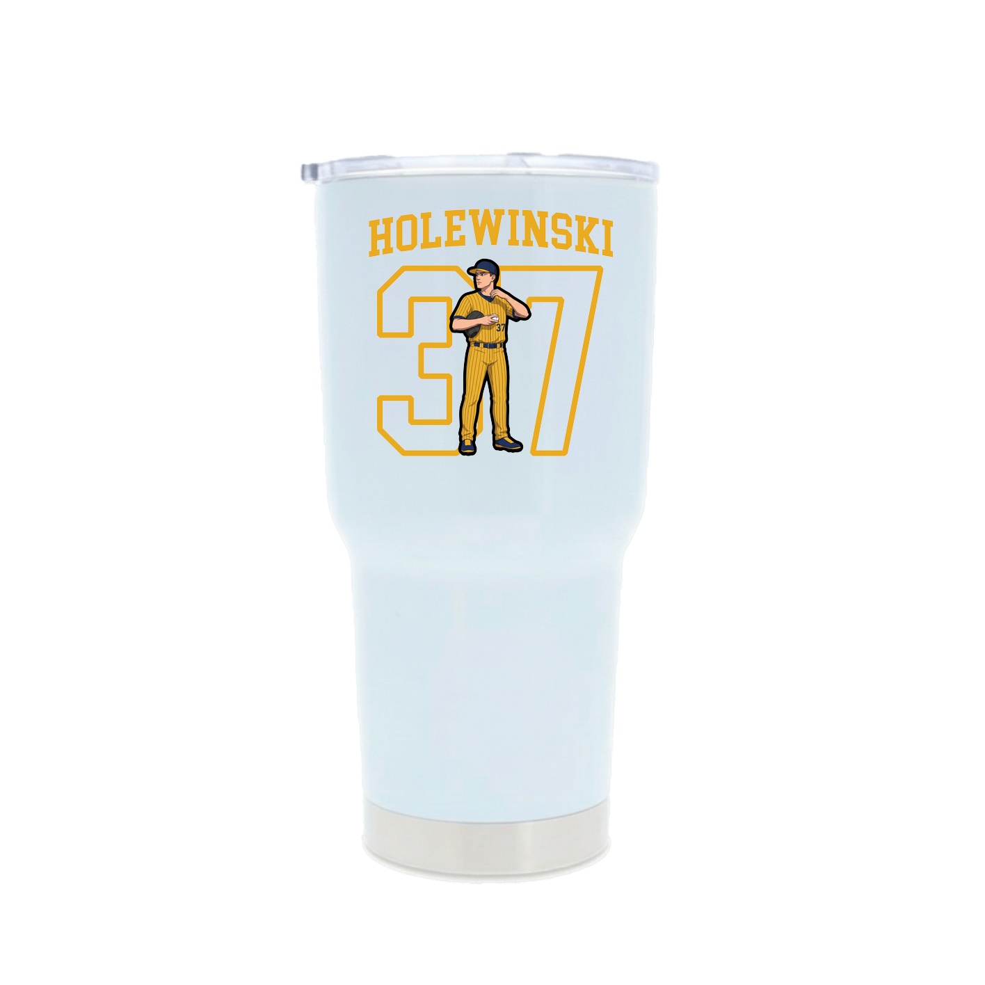 30oz Stainless Steel Tumbler — Shirsey in White