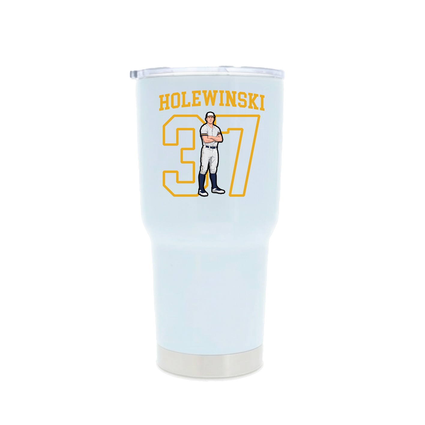 30oz Stainless Steel Tumbler — Shirsey in White
