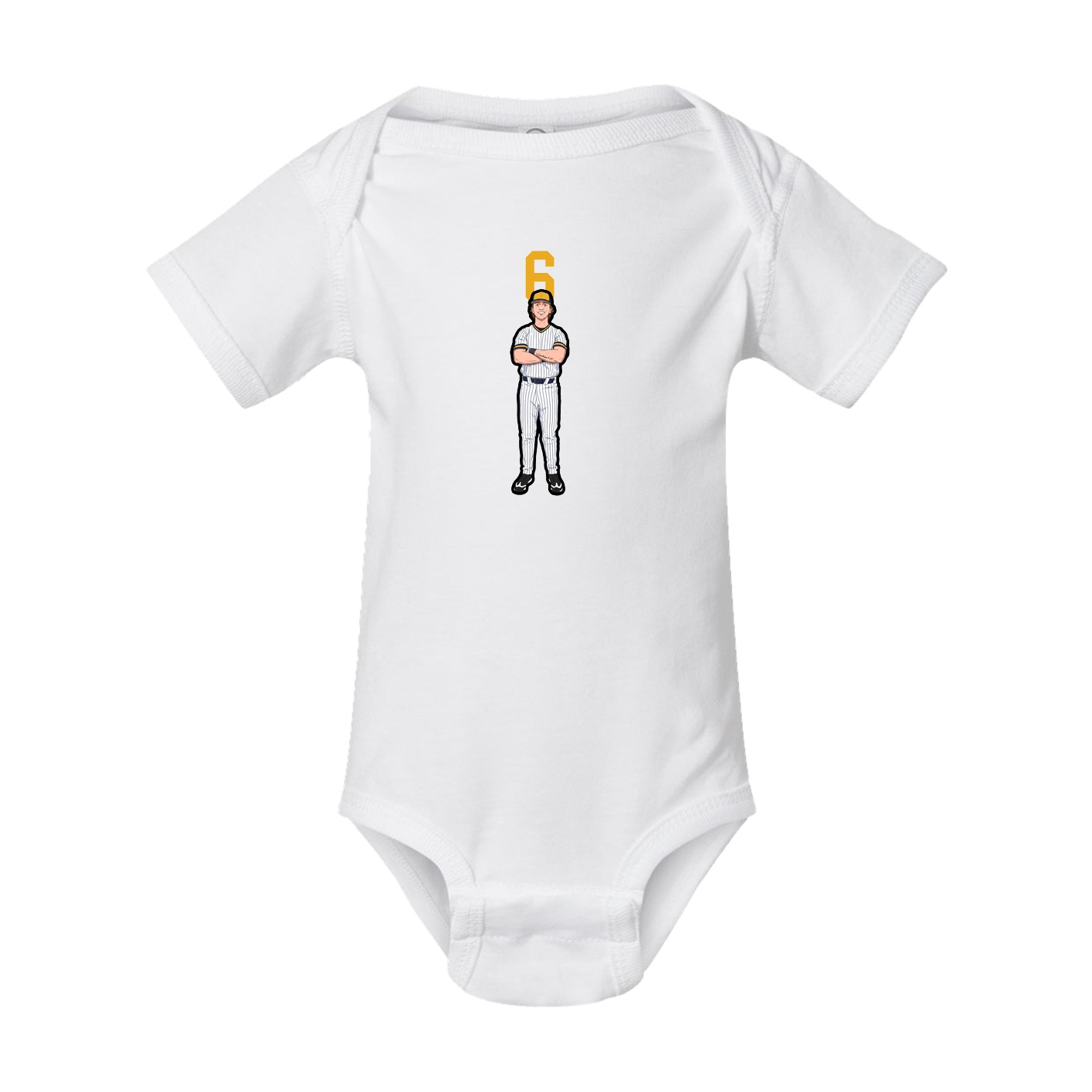 Baby Onesie — Number Top in White