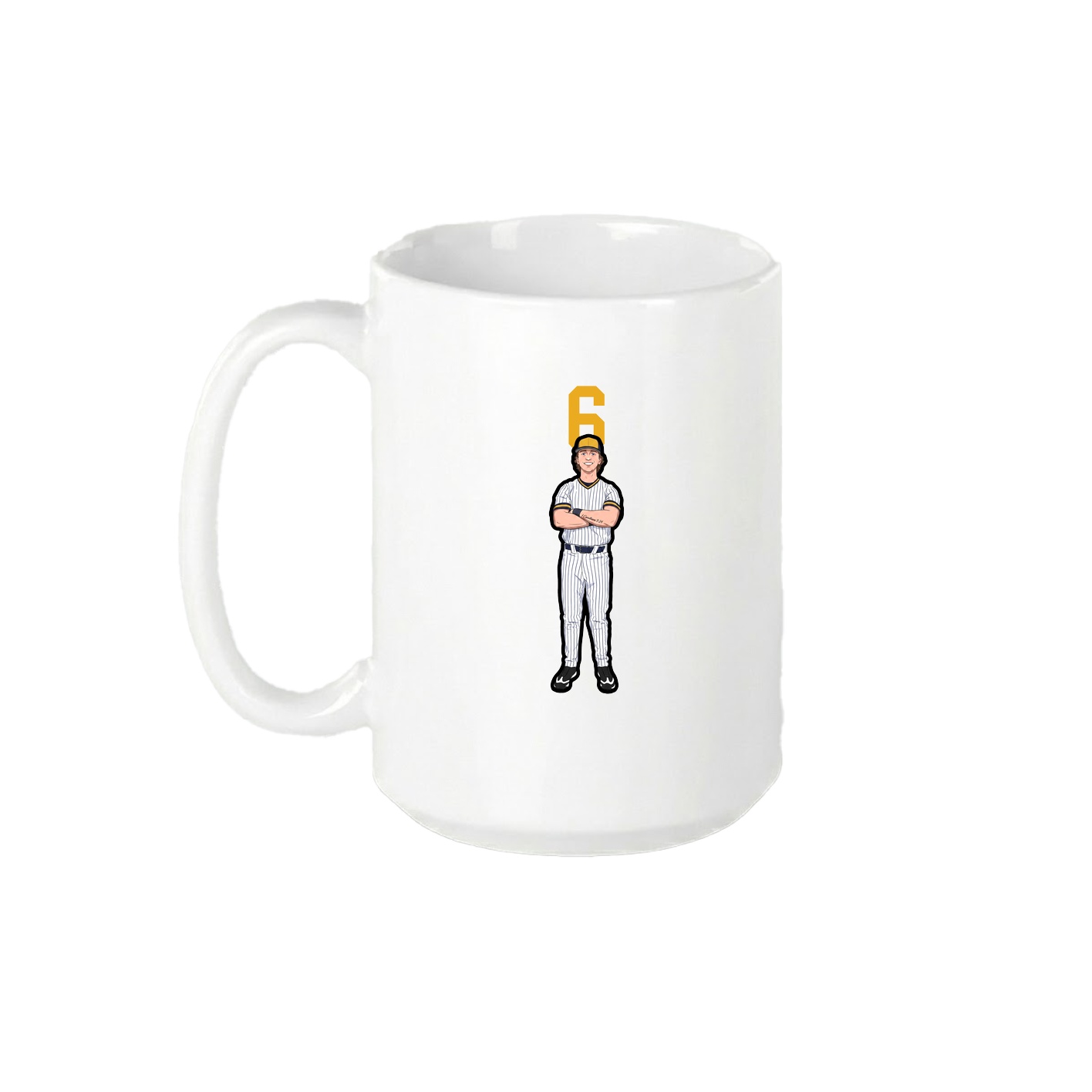 15oz Coffee Mug — Number Top in White
