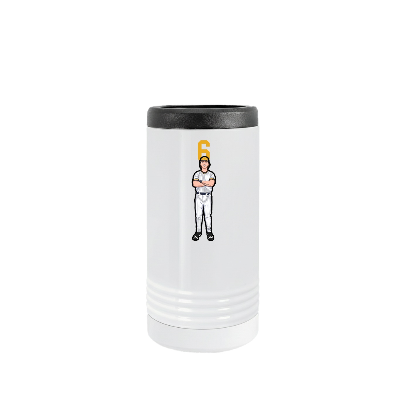 Slim Beverage Holder — Number Top in White