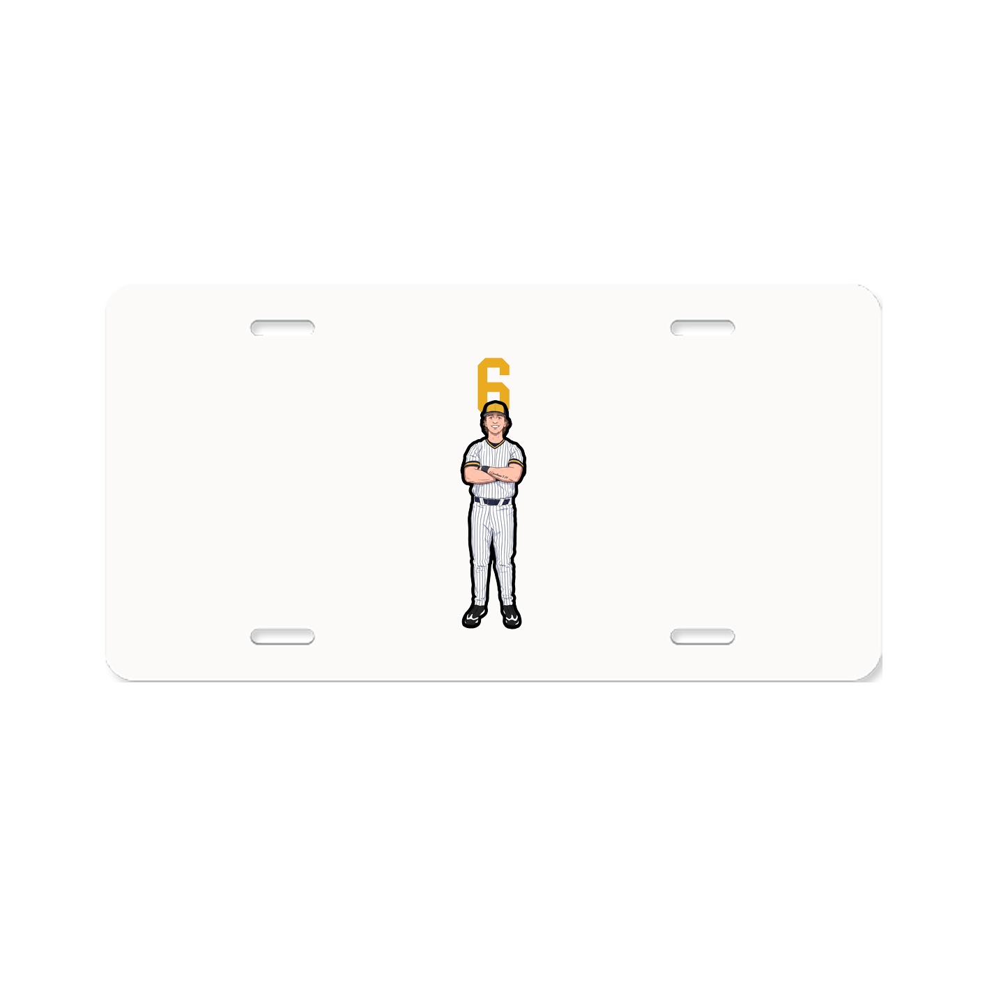 License Plate — Number Top in Classic