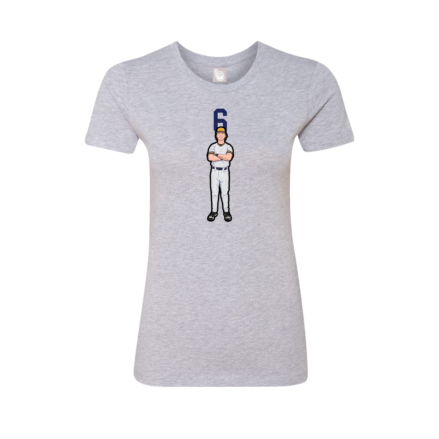 Womens Tee — Number Top in Grey