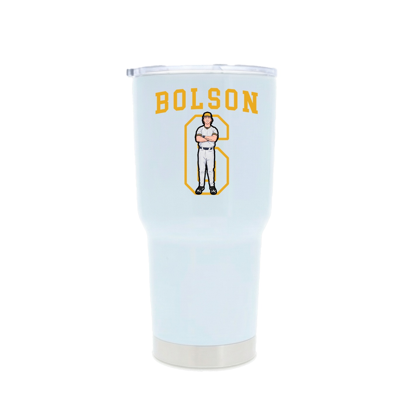 30oz Stainless Steel Tumbler — Shirsey in White