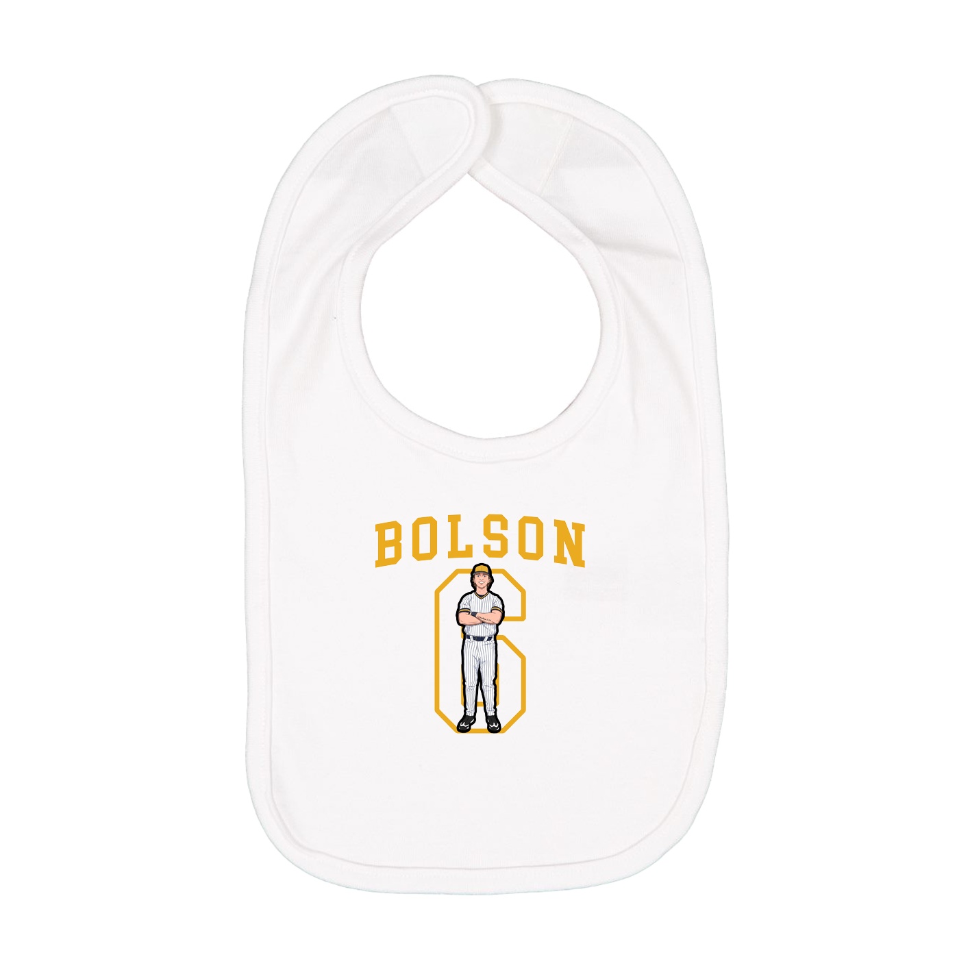 Infant Bib — Shirsey in White