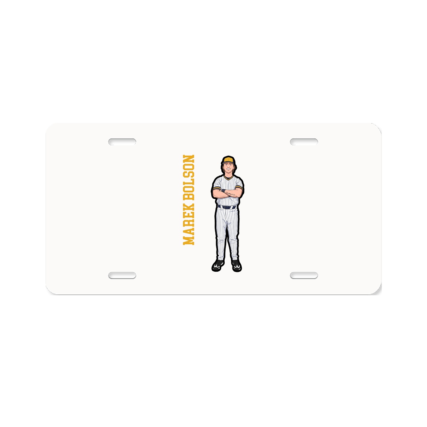 License Plate — Name Vertical in Classic