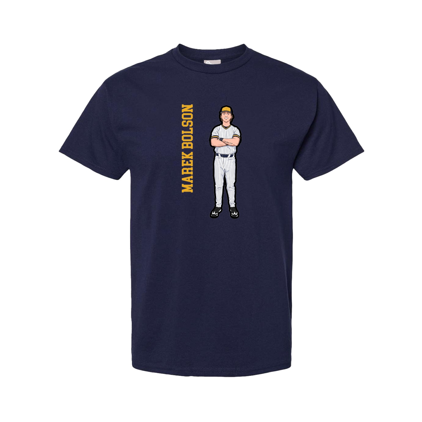 Youth Tee — Name Vertical in Navy