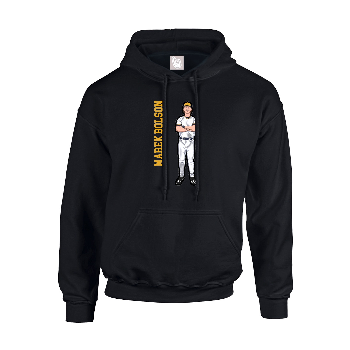 Youth Hoodie — Name Vertical in Black