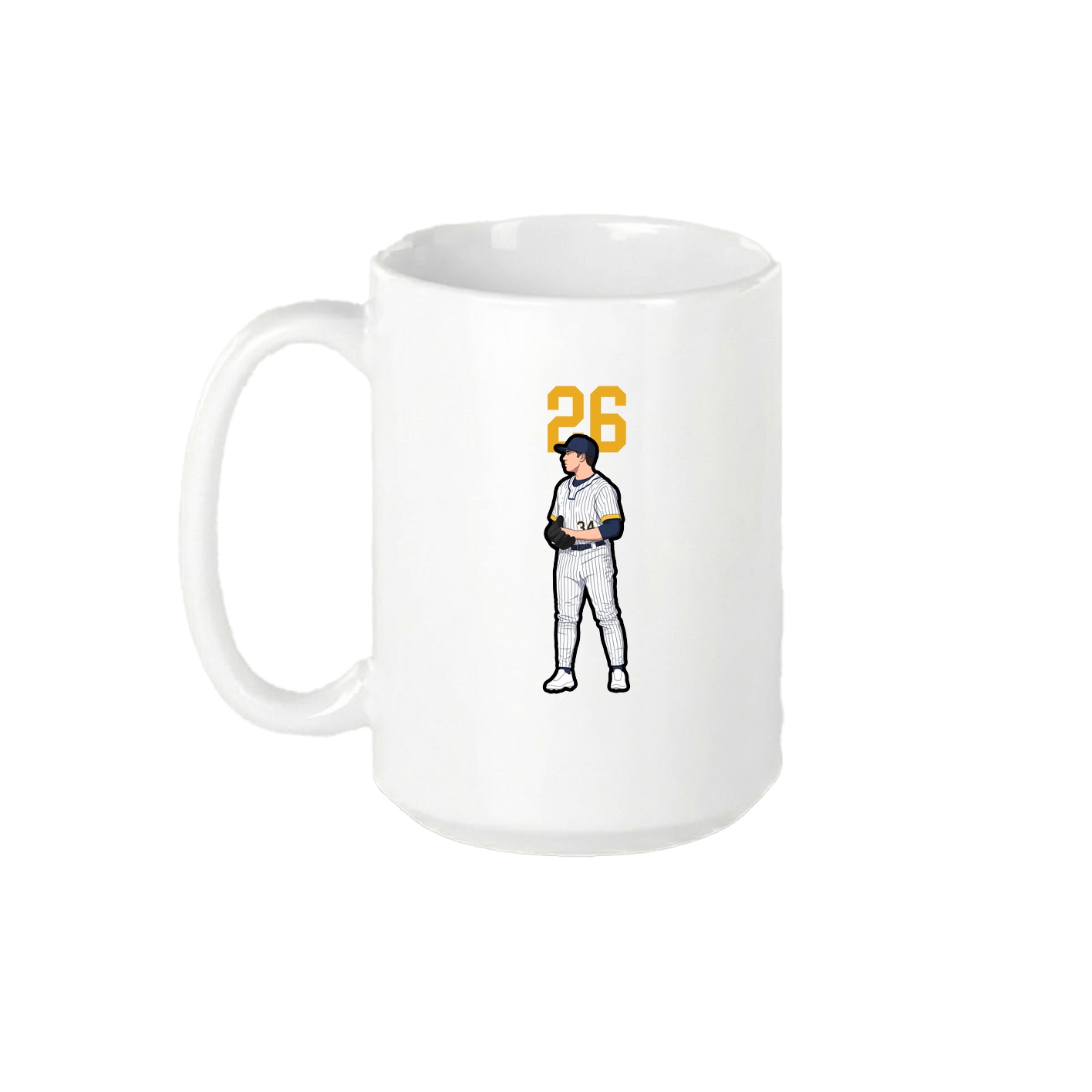 15oz Coffee Mug — Number Top in White