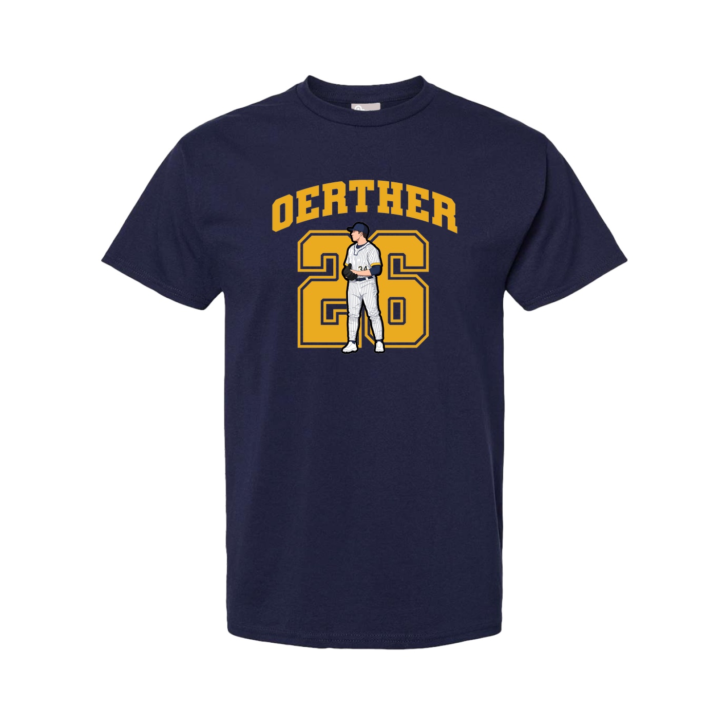 Youth Tee — Number in Navy
