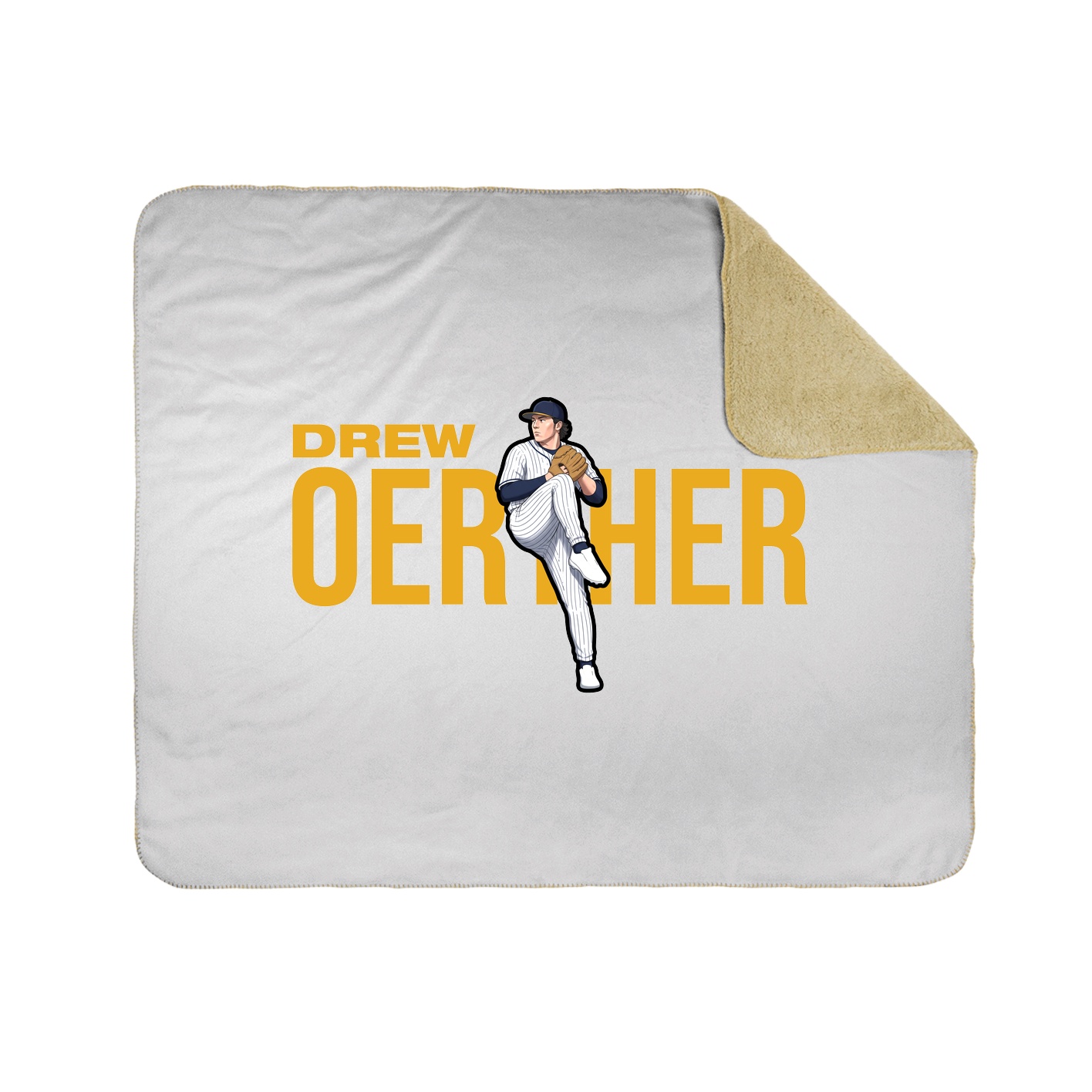 Throw Blanket — Player Name in White
