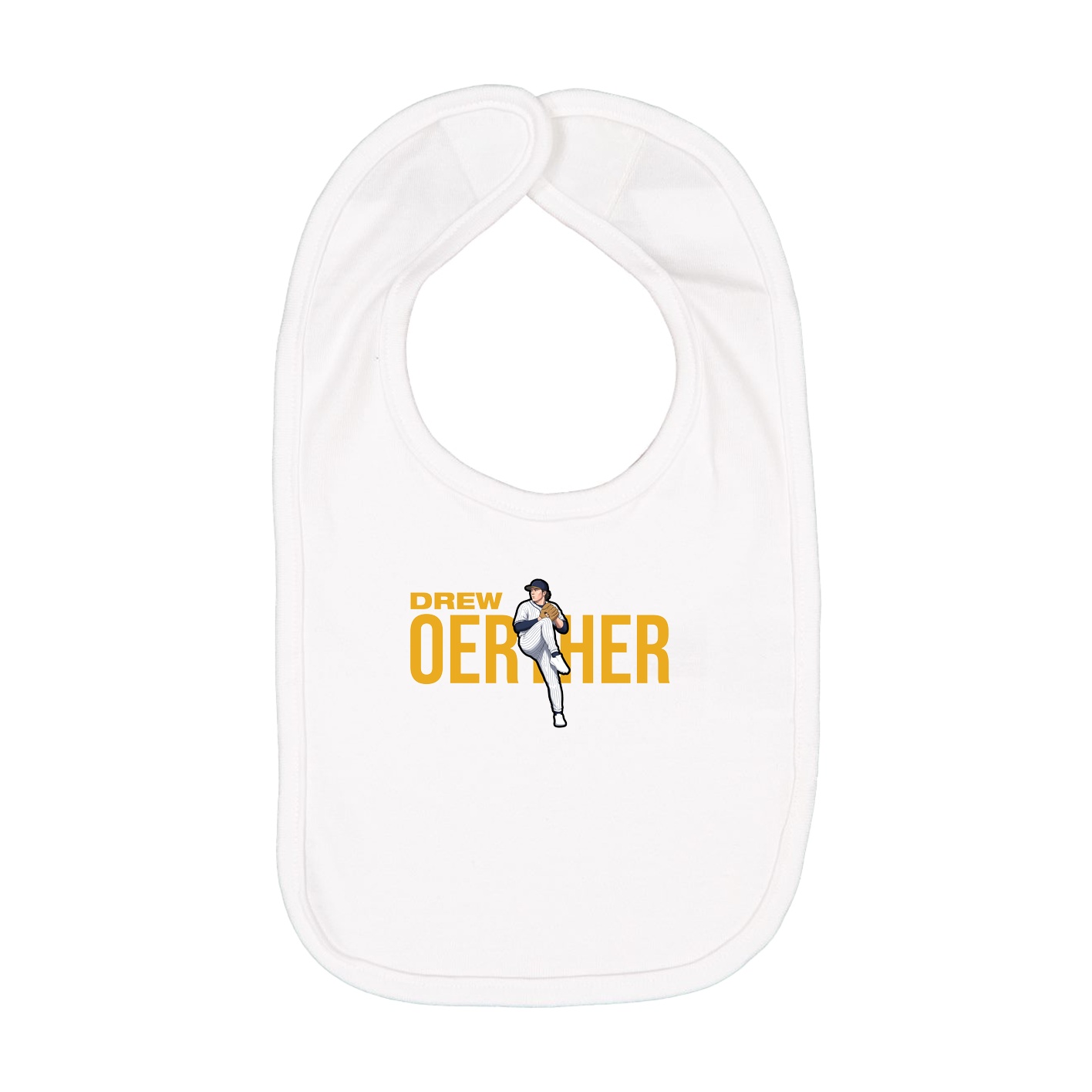 Infant Bib — Player Name in White